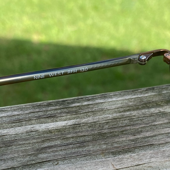 Nine West Dark bronze metallic full rim frames tortoise shell arms - Picture 8 of 8